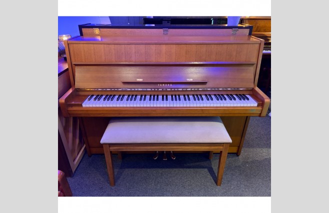 Yamaha Satin American Walnut M1F Upright Piano, Used - All Inclusive Premium Package (SN:1448716) - Image 1